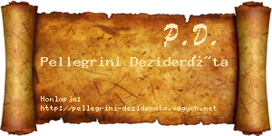 Pellegrini Dezideráta névjegykártya
